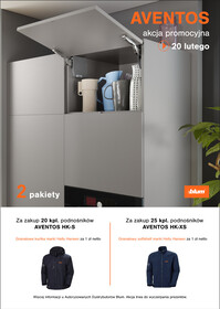 Podnośniki 20 kompletów Aventos HK-S Tip-On sprężyna mocna 