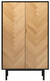 Komoda fornirowana 95x160 cm czarna - front naturalny