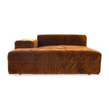 Sofa BRUT: otomana lewa - royal velvet karmelowy