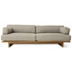 Sofa 3-osobowa OUTDOOR Natural - beżowy/teak