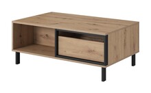 Stolik kawowy NEST E 102x62 - dąb artisan/antracyt