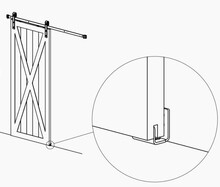 Prowadnik dolny DESIGN LINE z montażem naściennym - czarny mat / PROMOCJA - Valcomp
