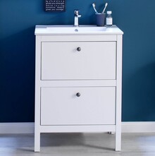 Wąska szafka pod umywalkę OLE Bathroom - biały mat