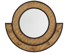 Lustro bambusowe z haczykami - naturalny