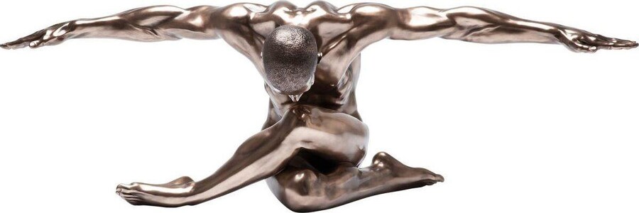 Figurka dekoracyjna NUDE MAN BOW 137 - brązowy