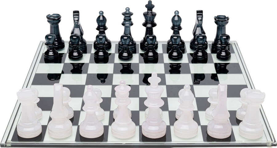 Szachy dekoracyjne CHESS - czarny/transparentny