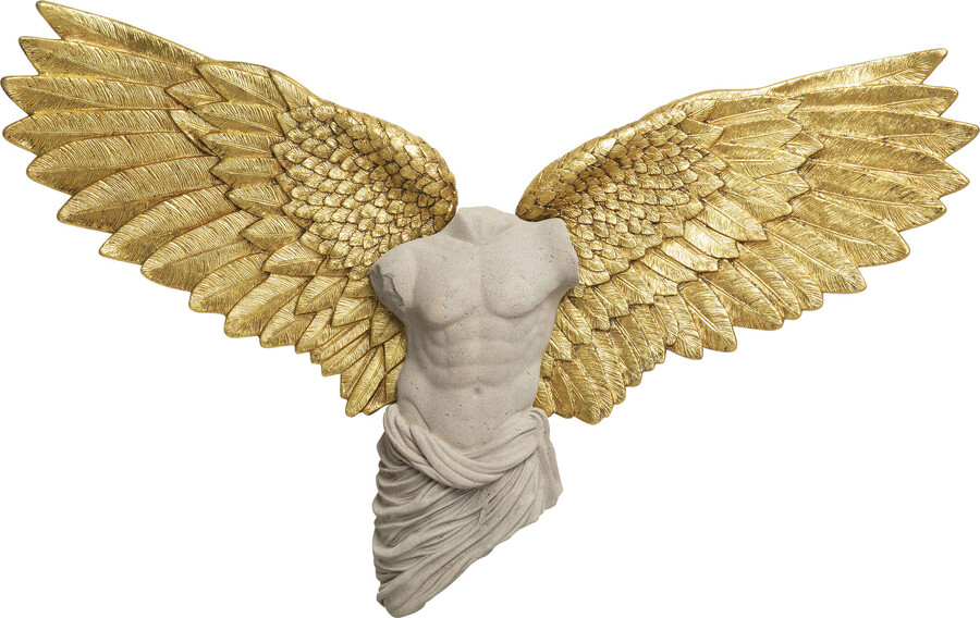 Dekoracja ścienna GUARDIAN ANGEL MALE 124x71 - beżowy/złoty
