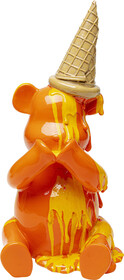 Figurka dekoracyjna SITTING GELATO BEAR 37 - pomarańczowy