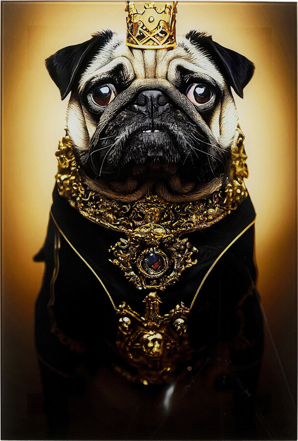 Obraz szklany PRINCE PUG 40x60