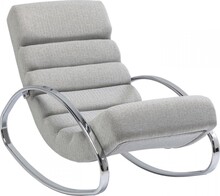 Fotel bujany MANHATTAN - szary/srebrny