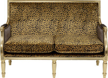 Sofa 2-osobowa REGENCY LEO - panterka/złoty