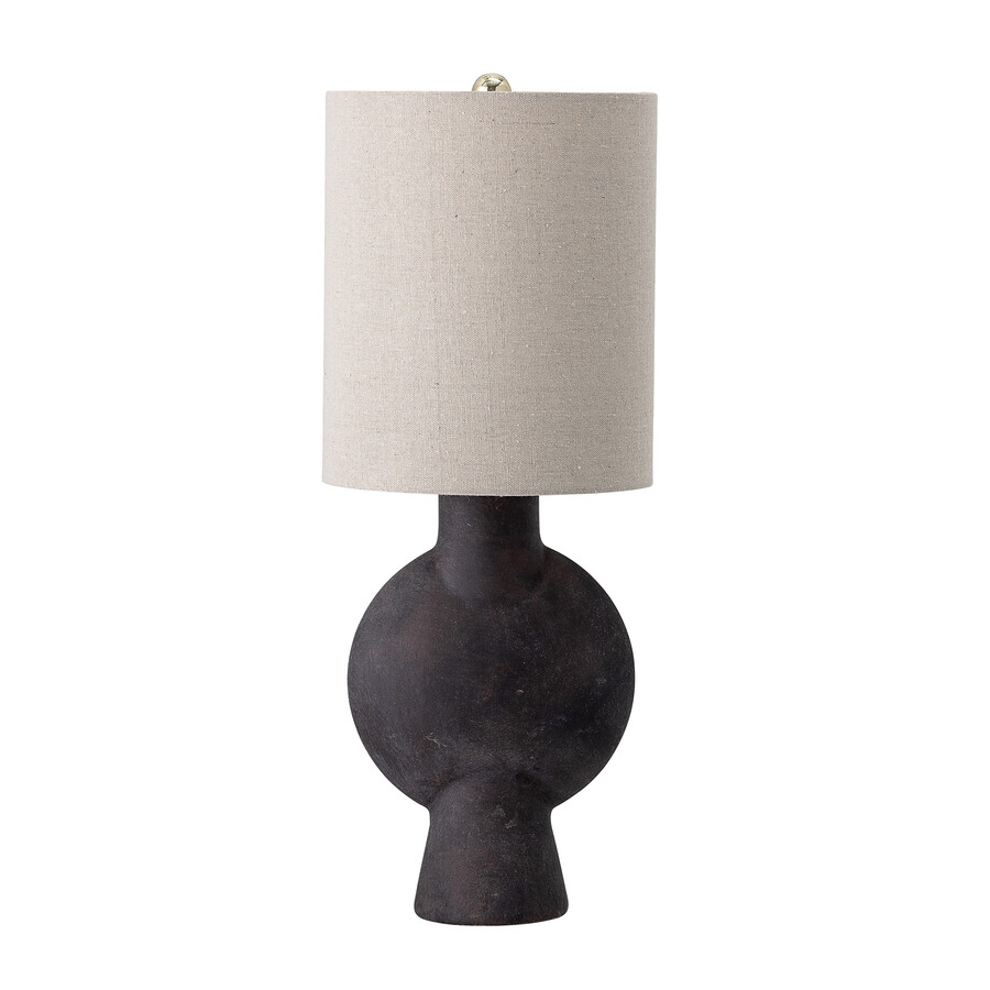 Lampa stołowa z terakoty SERGIO - brązowy/beżowy