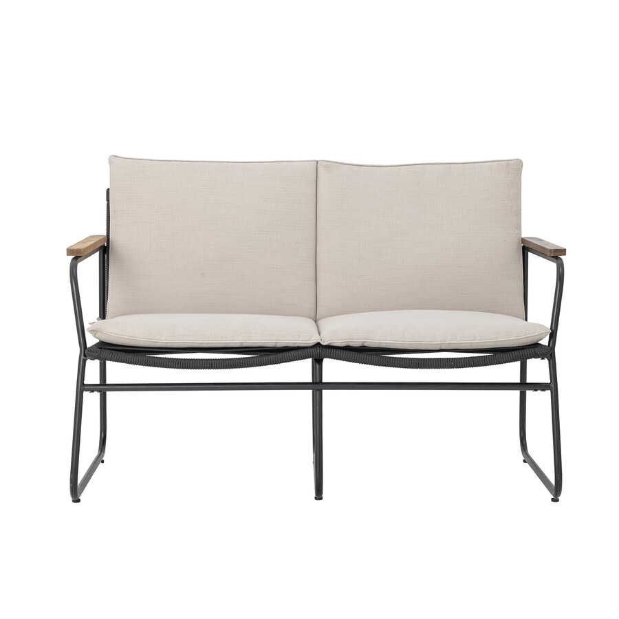 Sofa ogrodowa HAMPTON - beżowy/czarny