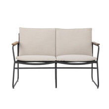 Sofa ogrodowa HAMPTON - beżowy/czarny
