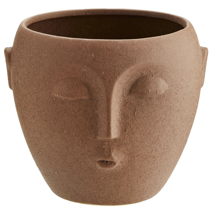 Doniczka FACE IMPRINT - brązowy