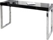 Biurko DESK 120x40 - czarny połysk/srebrny