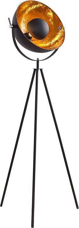 Lampa podłogowa 140 cm czarno-złota 65x65 cm - Lampy podłogowe