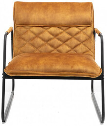 Fotel MUSTANG LOUNGER - musztardowy/czarny