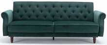 Rozkładana sofa 3-osobowa MAISON BELLE AFFAIRE - ciemnozielony