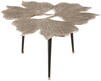 Stolik kawowy GINKGO LEAFS 75x73 - srebrny/czarny