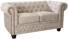 Sofa 2-osobowa pikowana CHESTERFIELD - szampański