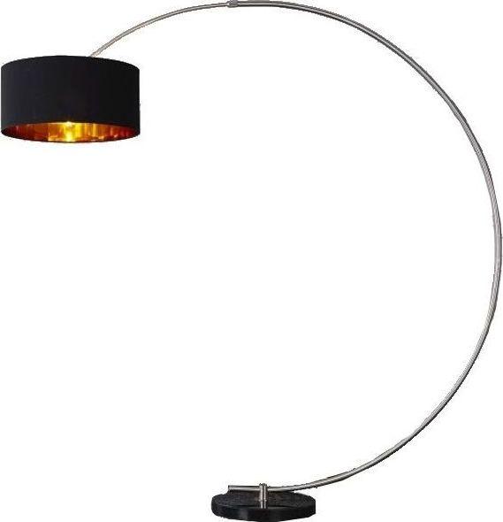 Lampa podłogowa czarno-srebrna 180 cm w wysokości