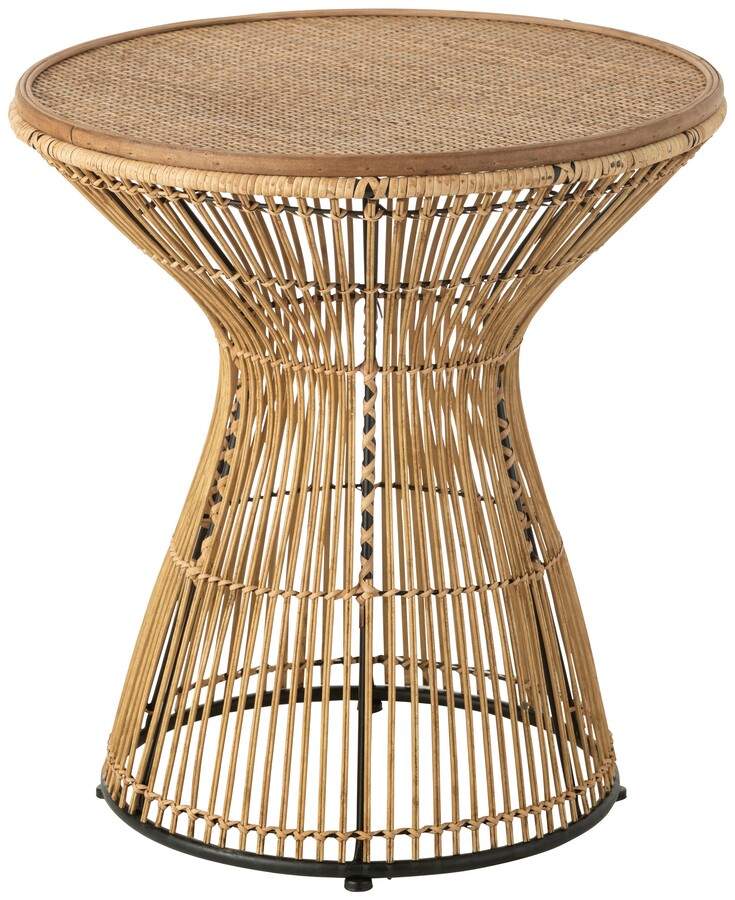 Stolik pomocniczy rattanowy RAER - naturalny