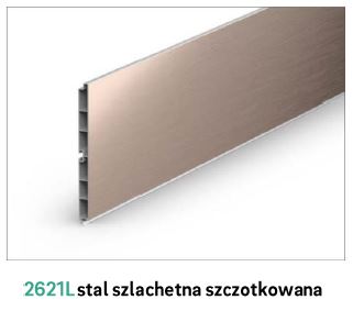 Listwa cokołowa RAUBASE - stal szczotkowana / wys. 15 cm / dł. 4 mb 