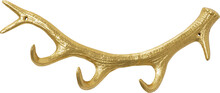 Wieszak ścienny ANTLER - złoty