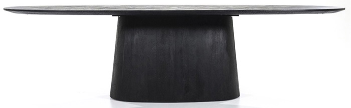 Stół owalny ARON 300x110 cm - czarny