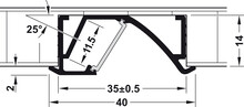 Oświetlenie LED Profil wpuszczany LOOX 1193 - aluminium/biały / gł. 14 mm / dł. 250 cm - Häfele