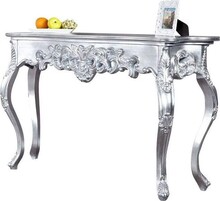 Srebrna konsola glamour 110x35x75 cm