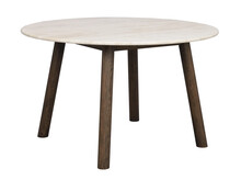 Stół okrągły TARANSAY 125 cm - beżowy/brązowy