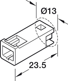 Oświetlenie LED Przewód przedłużający LOOX5 / 5 A / 12 V / AWG 18 / dł. 2 m - Häfele