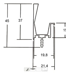 Uchwyty Uchwyt krawędziowy nabijany HEXXA 0449 - brąz metalik / 200 mm - Viefe