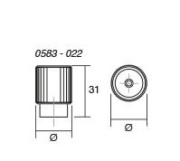 Uchwyty Gałka ARPA 0583 - mosiądz ciemny szczotkowany / fi 22 mm - Viefe