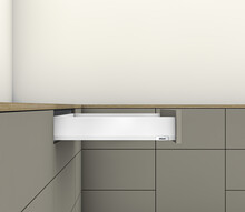 Szuflady Szuflada MERIVOBOX z hamulcem / wys. M=91 mm / dł. 35 cm / 40 kg / biały - Blum