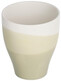 Kubek porcelanowy zielono-biały w pasy