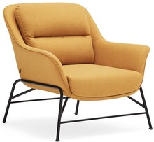 Fotel żółty w kolorze 87x91x86 cm dla stylowego wnętrza