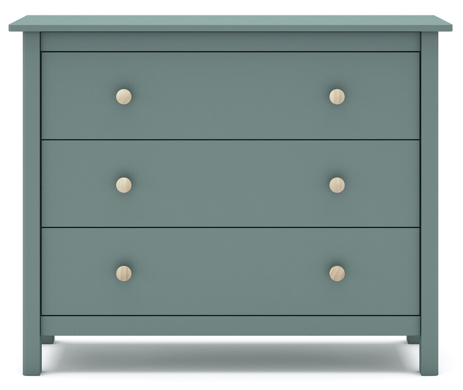 Komoda drewniana MAX 3 szuflady - zielony