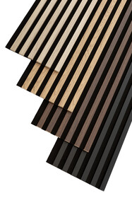Lamele Lamele na filcu WOODLINE 2700x300 - czarny / dąb jasny - Marbet Design