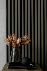 Lamele Lamele na filcu WOODLINE 2700x300 - czarny / oliwkowy - Marbet Design