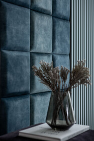 Lamele Lamele na filcu WOODLINE 2700x300 - czarny / morski - Marbet Design