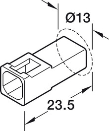 Oświetlenie LED Przewód przedłużający LOOX5 Multi White / 3.5 A / 12 V / AWG 10 / dł. 2 m - Häfele