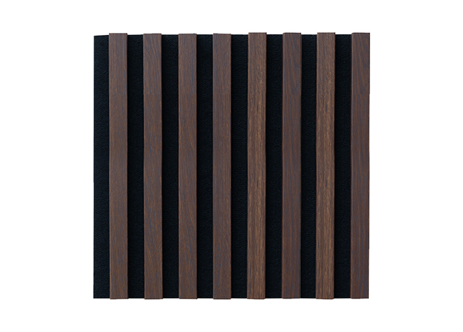 Lamele na filcu WOODLINE 400x400 - czarny / dąb ciemny