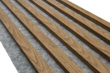 Lamele Lamele na filcu WOODLINE 400x400 - szary / dąb jasny - Marbet Design