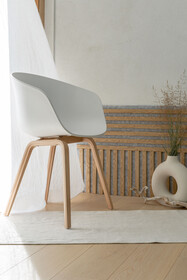 Lamele Lamele na filcu WOODLINE 400x400 - szary / dąb jasny - Marbet Design