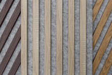 Lamele Lamele na filcu WOODLINE 400x400 - szary / dąb jasny - Marbet Design
