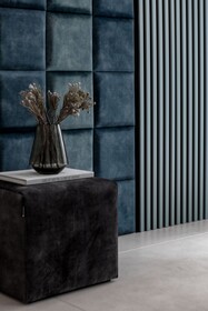Lamele Lamele na filcu WOODLINE 600x600 - czarny / morski - Marbet Design