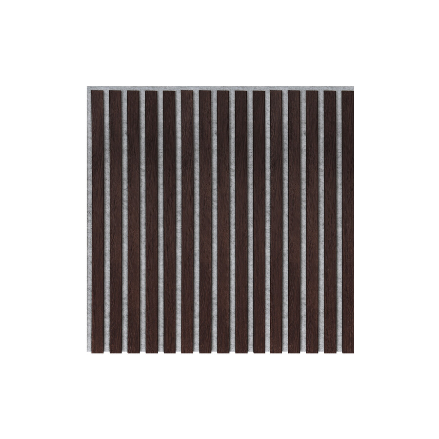 Lamele na filcu WOODLINE 600x600 D - szary / dąb ciemny